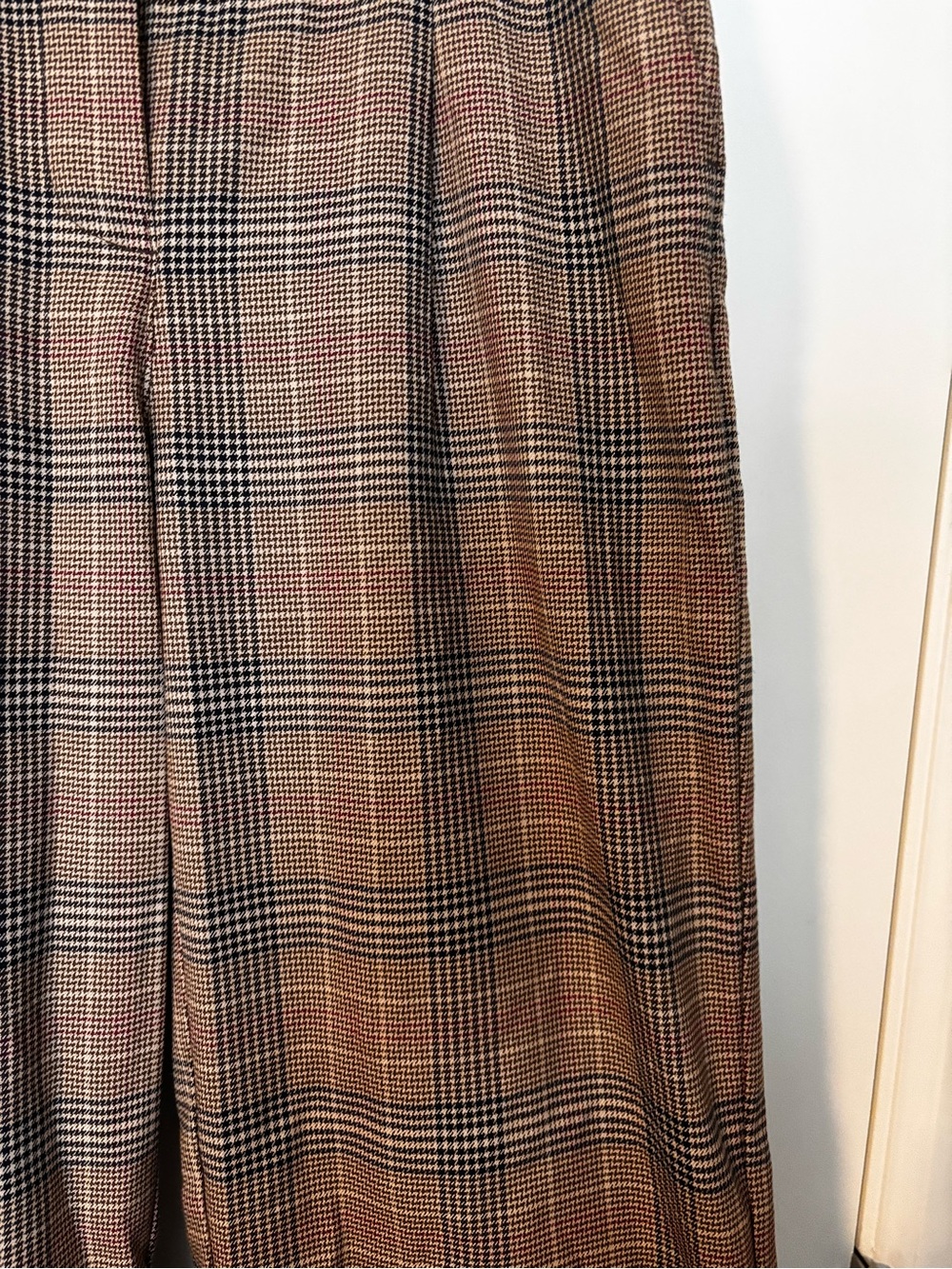 Old Navy women’s Taylor Wide Leg Trouser Plaid Dress Pants - Picture 2 of 7